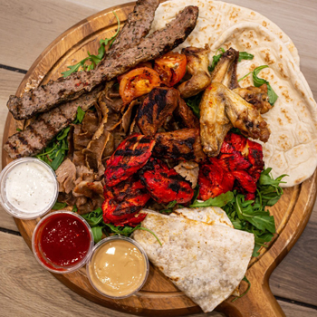 Bene’s in Dalkeith sizzling mix grilled kebabs. 